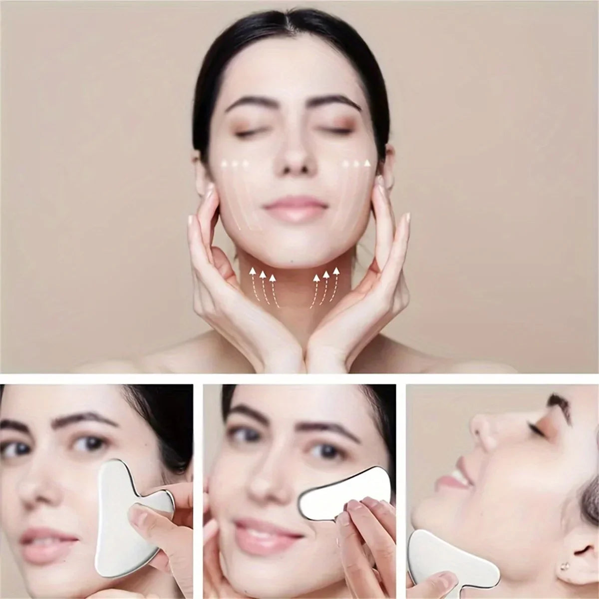 Cheekbones On Demand — Stainless Steel Gua Sha